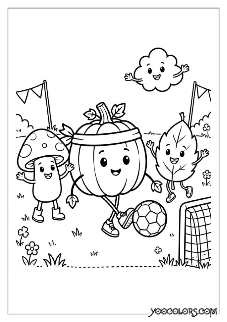 48 Halloween Coloring Pages for Fun and Creative Festive Activities 27 pumpkin soccer coloring page pdf