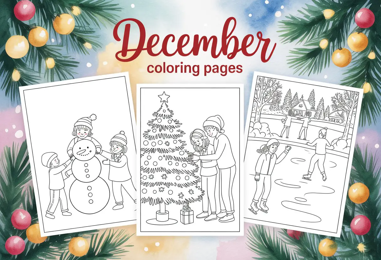 12 December Coloring Pages Free Printable For Kids & Adults