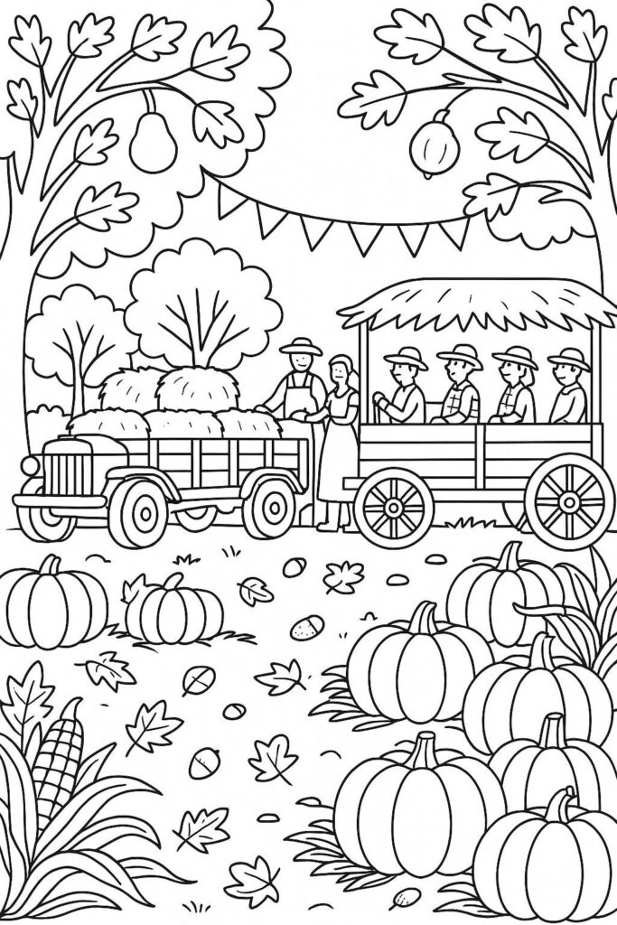 Fall Coloring Pages for Adults 19 Creative Designs to Inspire Relaxation 38 Harvest festivals with hayrides and pumpkins