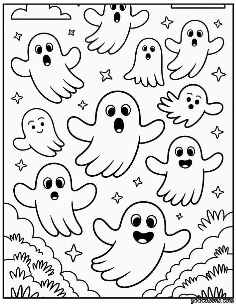 Cute Halloween Ghost Coloring Pages – Free & Fun Printables for Kids 6 Cute Halloween Ghost Coloring Pages Flying Ghost Parade.webp pdf
