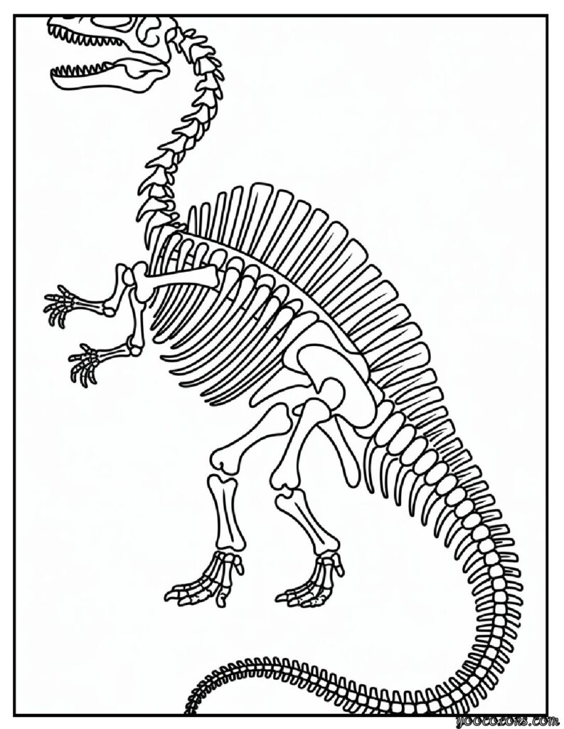 Dinosaur Coloring Pages Spinosaurus – Free & Printable Fun 6 Dinosaur Coloring Pages Spinosaurus Spinosaurus skeleton design.png pdf