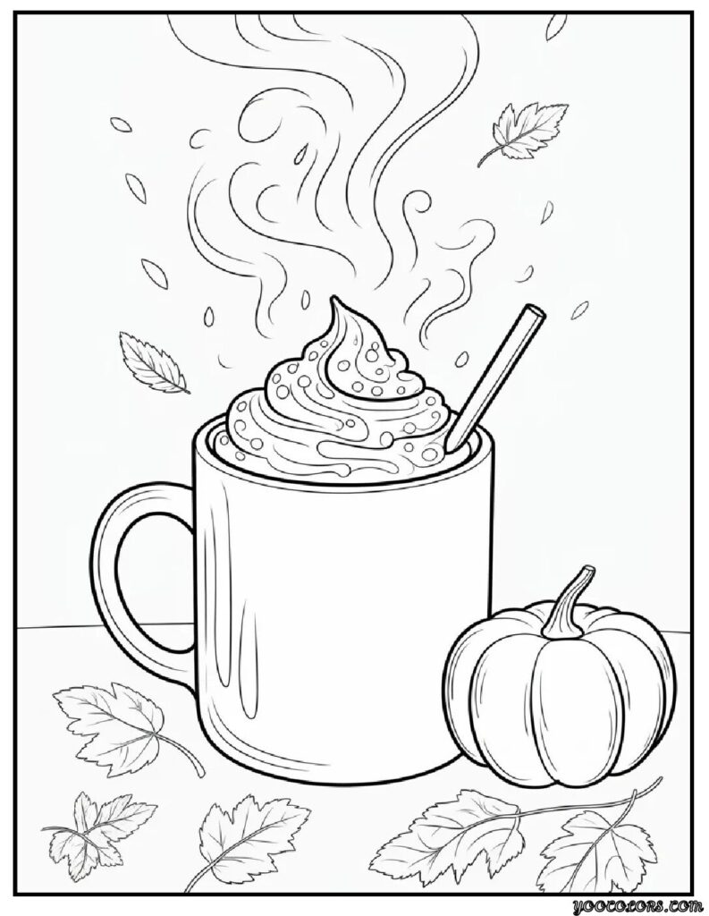 Fall Coloring Sheets: Fun, Cozy, and Printable Autumn Activities 10 Fall Coloring Sheets Pumpkin Spice Cozy Mug.webp pdf