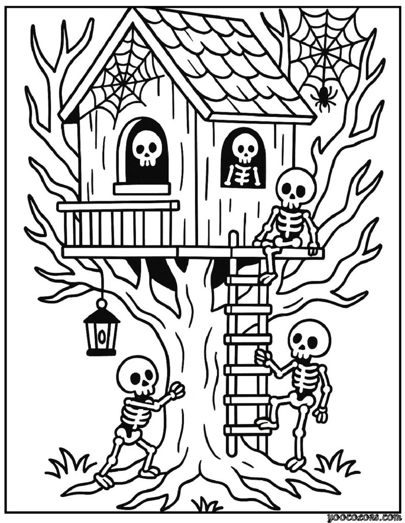Halloween Coloring Pages Haunted House – Free Printables & Spooky Fun 7 Halloween Coloring Pages Haunted House Haunted Treehouse.webp pdf