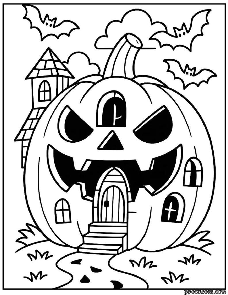 Halloween Coloring Pages Haunted House – Free Printables & Spooky Fun 10 Halloween Coloring Pages Haunted House Pumpkin Haunted House.webp pdf