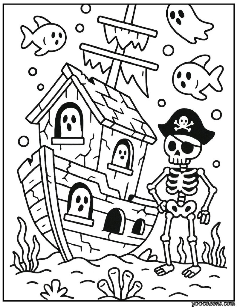 Halloween Coloring Pages Haunted House – Free Printables & Spooky Fun 9 Halloween Coloring Pages Haunted House Underwater Haunted House.webp pdf