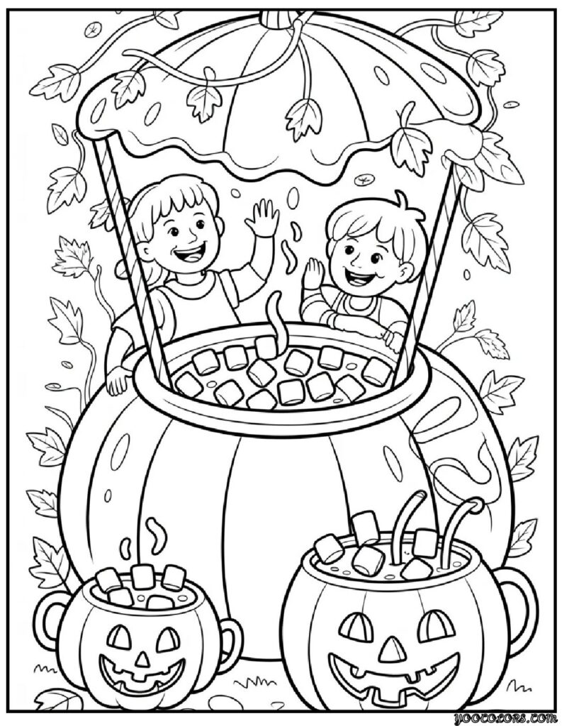 Halloween Coloring Pages Pumpkin – Free Printables & Fun Ideas 8 Halloween Coloring Pages Pumpkin Pumpkin Hot Cocoa Stand.webp pdf