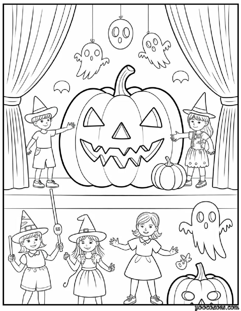 Halloween Coloring Pages Pumpkin – Free Printables & Fun Ideas 4 Halloween Coloring Pages Pumpkin Pumpkin Theater Play.webp pdf