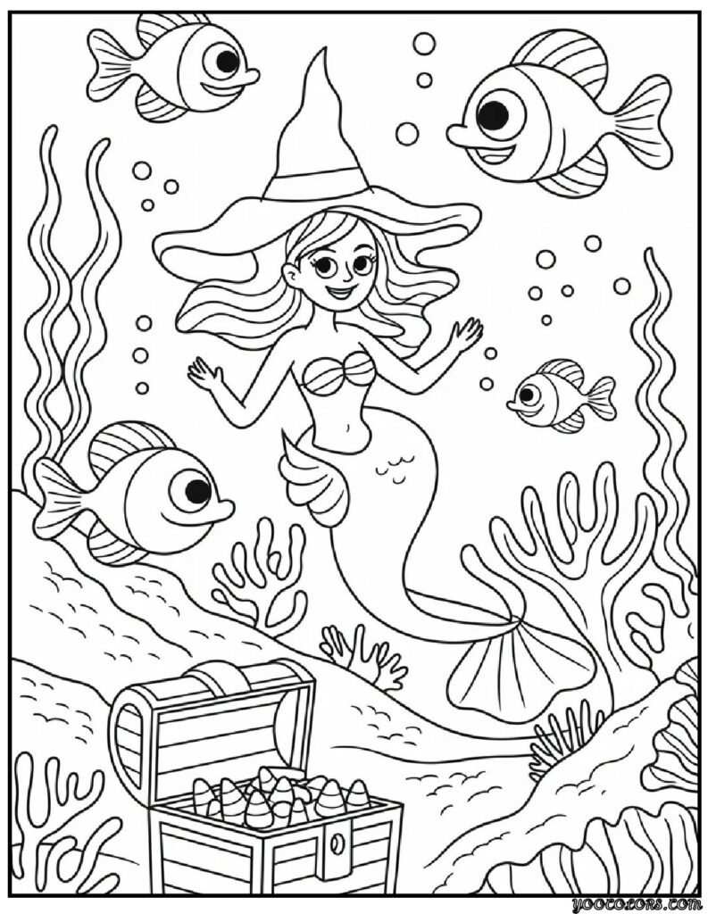 Halloween Coloring Sheets Free – Printable & Fun for Kids and Families 4 Halloween Coloring Sheets Free under water halloween.webp pdf