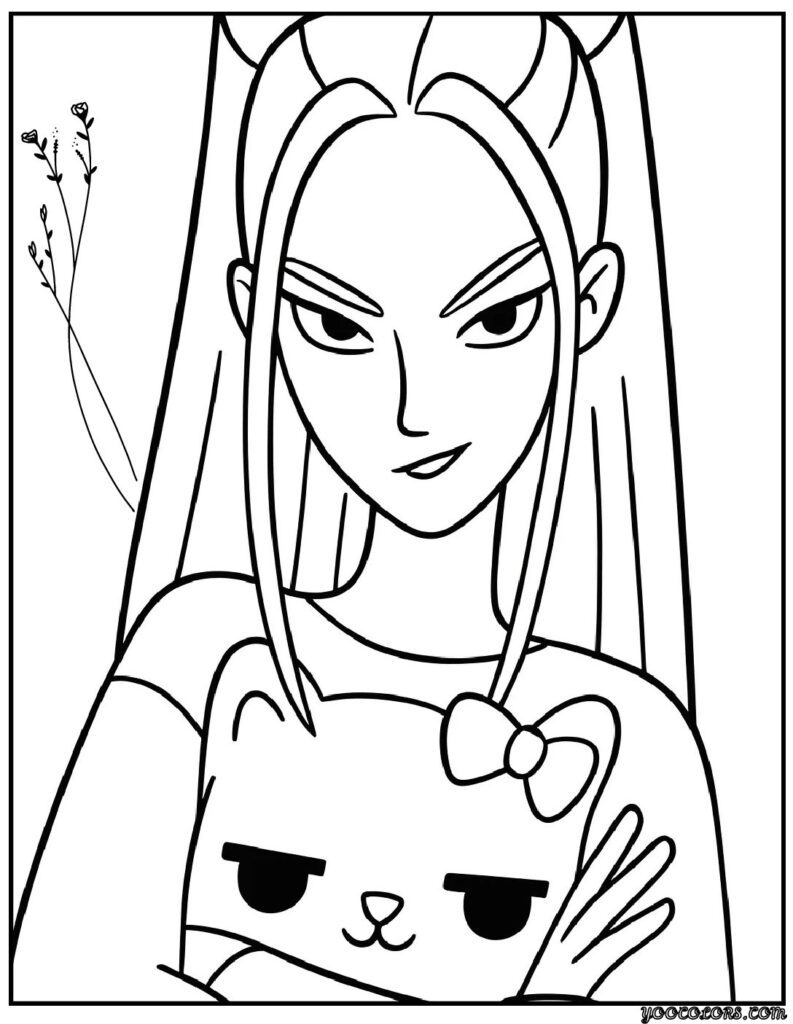 Kpop Demon Hunters Coloring Pages – Free, Cute & Easy Designs 7 Kpop Demon Hunters zoey.webp pdf