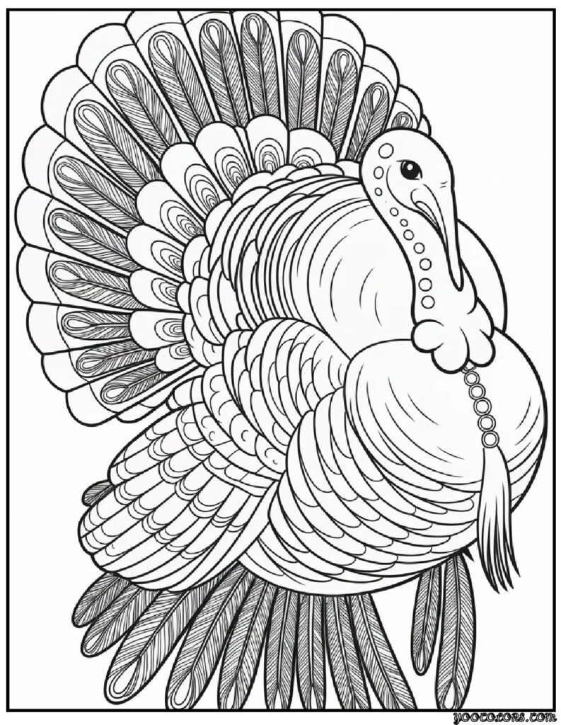 Thanksgiving Coloring Pages Printable – Free, Fun, and Festive Ideas for Kids & Adults 9 Regal Turkey Portrait.webp pdf