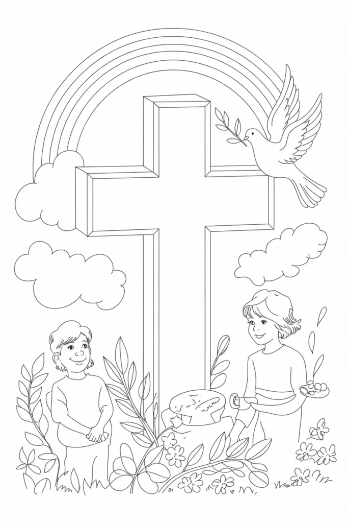 Sunday School Free Printable Bible Coloring Pages PDF 2 Sunday School Free Printable Bible Coloring Pages PDF