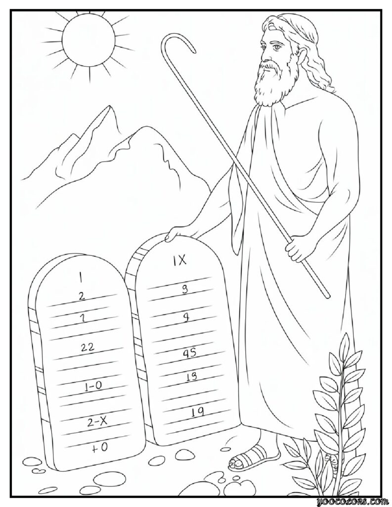 Sunday School Free Printable Bible Coloring Pages PDF 3 Sunday School Free Printable Bible Coloring Pages PDF Ten Commandments Tablets.png pdf