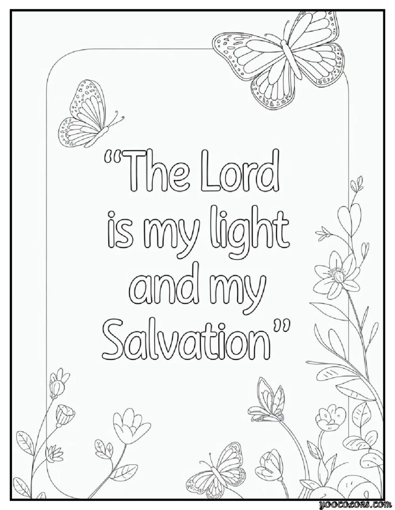 Free Printable Bible Coloring Pages PDF for Kids & Adults 9 bible coloring pages bible verse with butterflies.webp pdf
