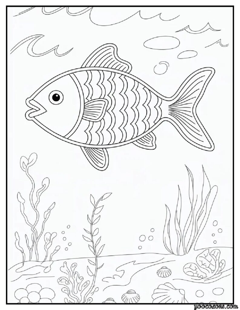 Free Printable Bible Coloring Pages PDF for Kids & Adults 11 bible coloring pages fish symbol ichthys.webp pdf