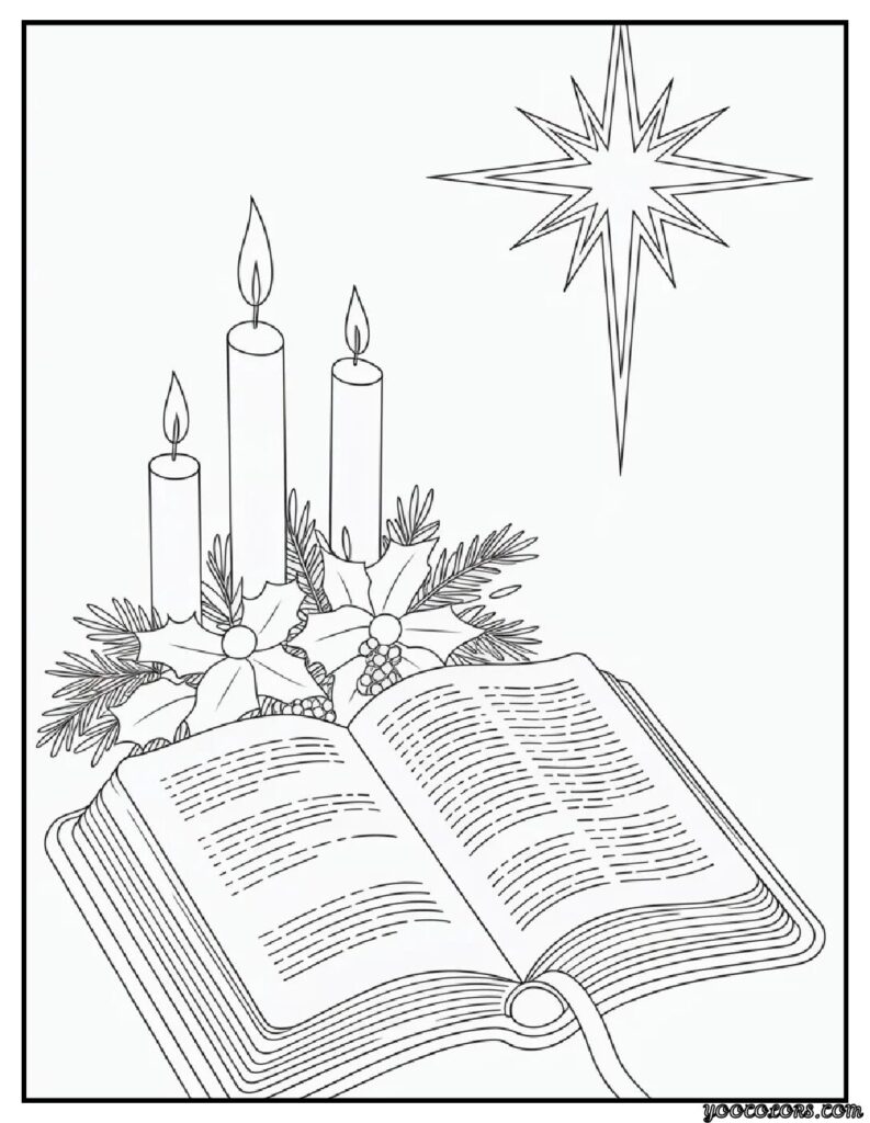 Free Printable Bible Coloring Pages PDF for Kids & Adults 15 bile coloring pages christmas bible page.webp pdf