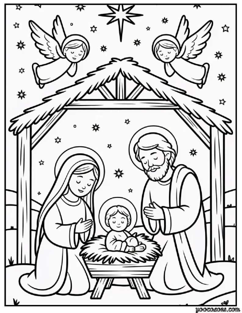 Christmas Coloring Pages Printable – Free Festive Fun for All Ages 22 christmas coloring pages printable Nativity Scene Coloring Page 2.webp pdf