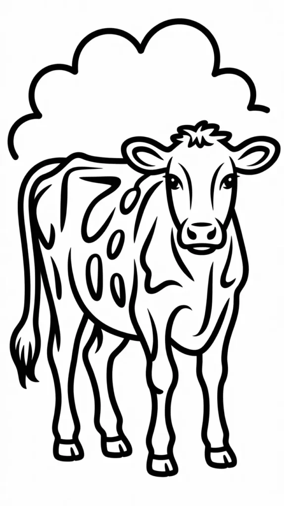 Cow Coloring Pages: Free Printable PDFs for Kids, Teachers & Adults 2 cow coloring pages