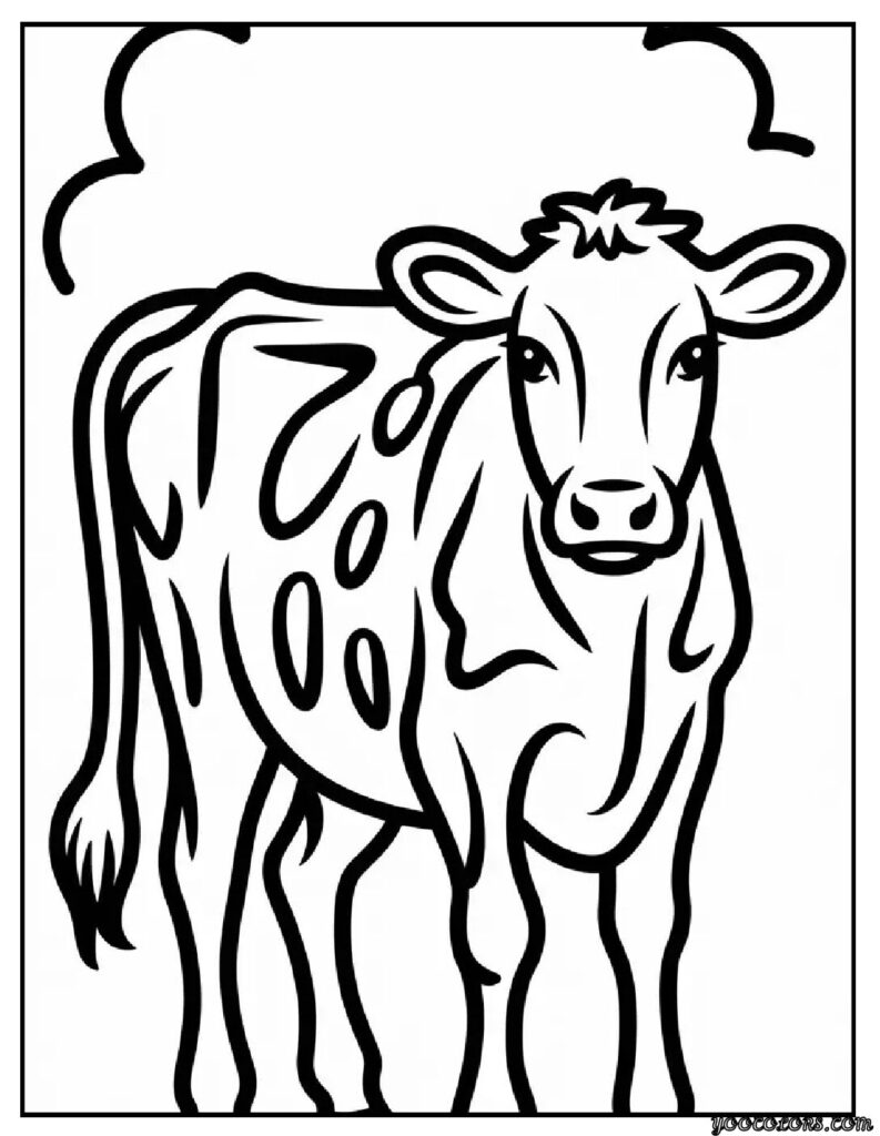 Cow Coloring Pages: Free Printable PDFs for Kids, Teachers & Adults 9 cow coloring page holstein study realistic lite older kids pdf