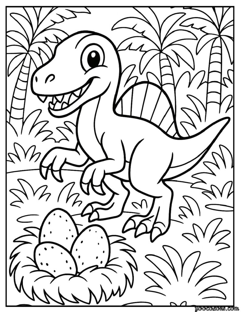Dinosaur Coloring Pages Velociraptor – Free & Printable Fun 9 dinosaur coloring pages velociraptor velociraptor with nest pdf