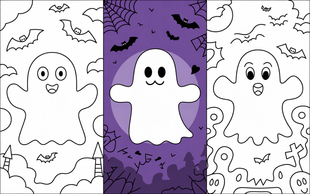 20 Free Printable Ghost Coloring Pages For Kids & Adults
