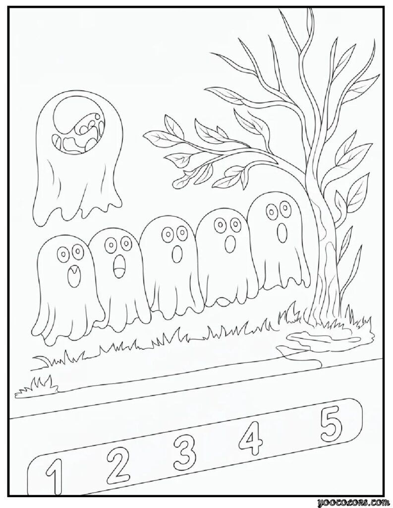 Ghost Coloring Pages: Spooky, Cute & Fun Printables for Everyone 15 ghost coloring pages Count Color Ghosts 1–5.webp pdf