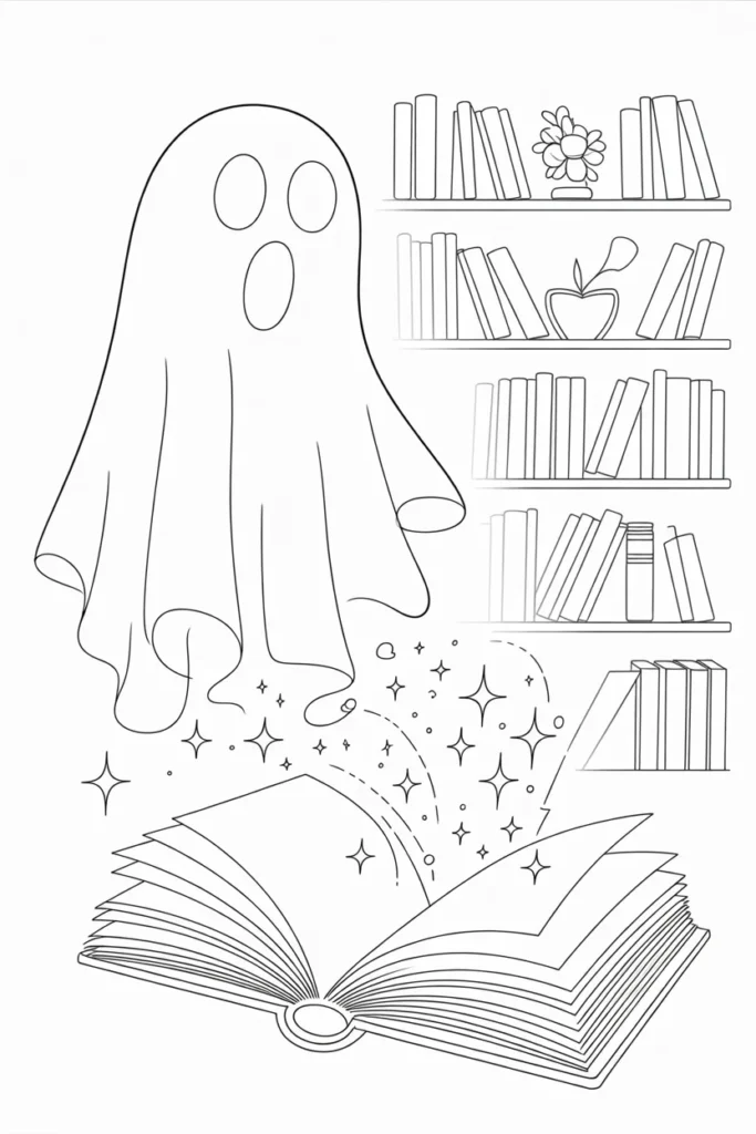 Ghost Coloring Pages: Spooky, Cute & Fun Printables for Everyone 2 ghost coloring pages