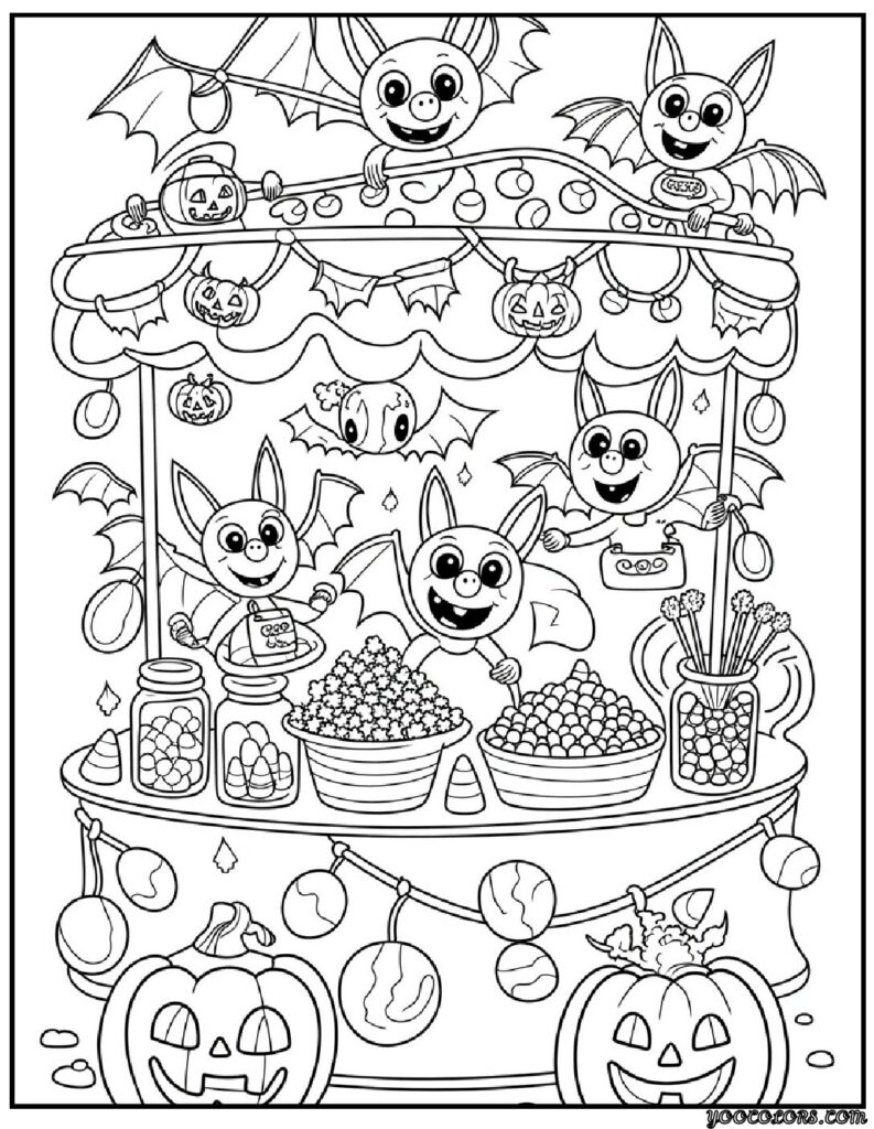 Halloween Coloring Pages Bat – Free & Printable Designs for All Ages 4 halloween coloring pages bat bat candy carnival.webp pdf