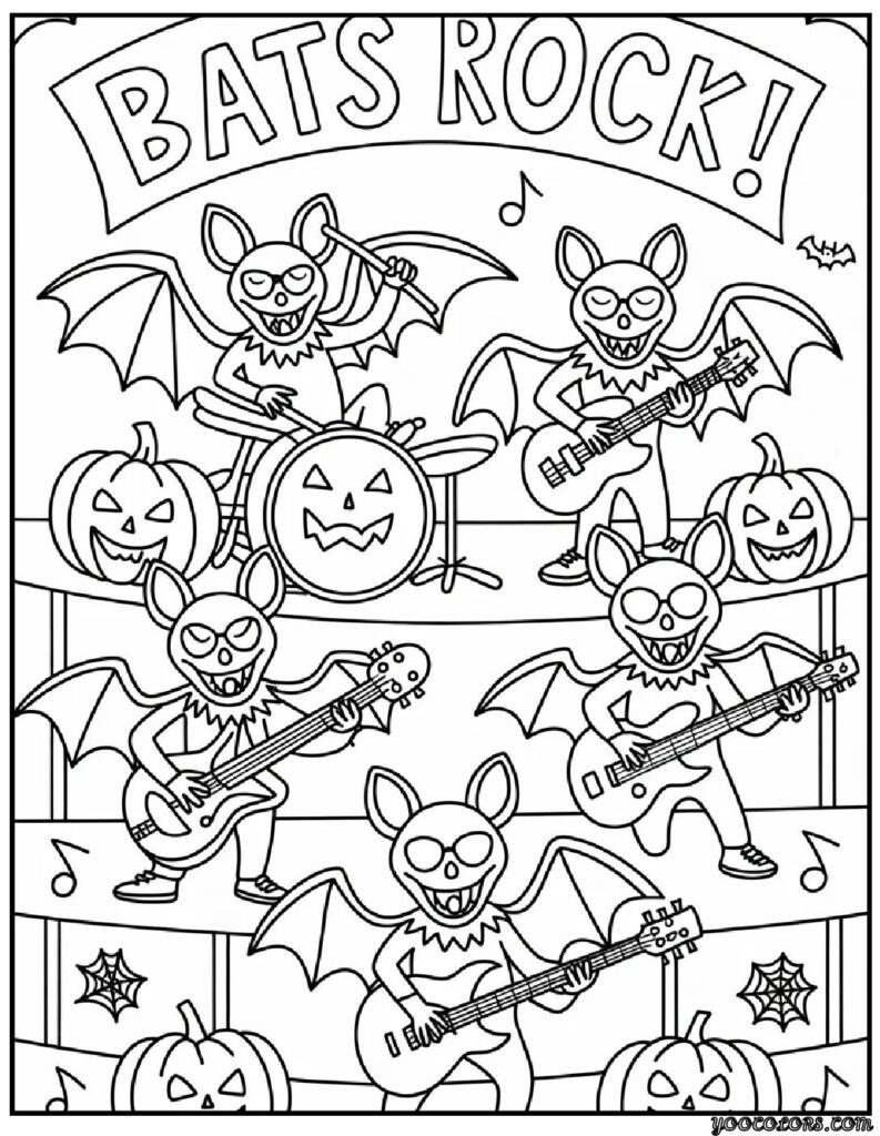 Halloween Coloring Pages Bat – Free & Printable Designs for All Ages 11 halloween coloring pages bat magical bat band.webp pdf