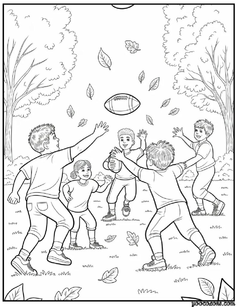 Happy Fall Coloring Pages – Free, Printable & Fun for the Season 8 happy fall coloring pages Football Game Excitement.webp pdf