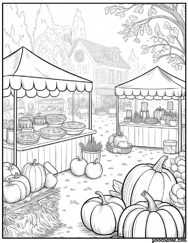 Happy Fall Coloring Pages – Free, Printable & Fun for the Season 7 happy fall coloring pages Harvest Festival Fun.webp pdf