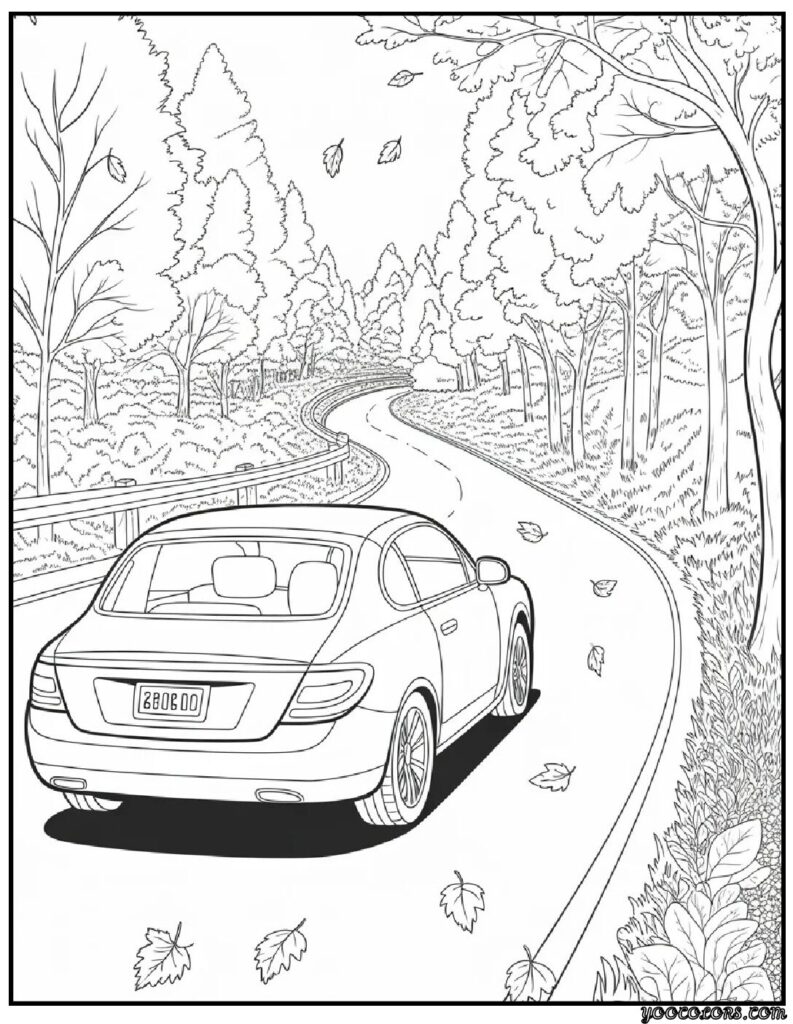 Happy Fall Coloring Pages – Free, Printable & Fun for the Season 3 happy fall coloring pages Scenic Fall Drive.webp pdf