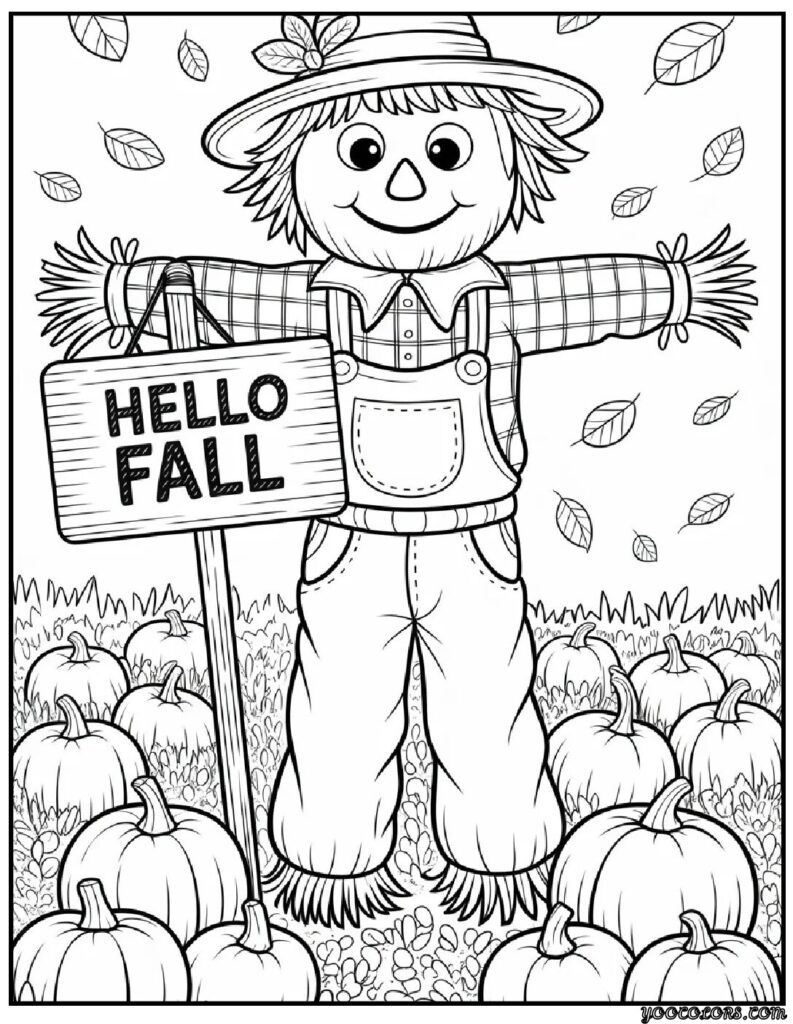 Hello Fall Coloring Pages – Free, Printable & Cozy for Autumn 11 hello fall coloring pages pdf