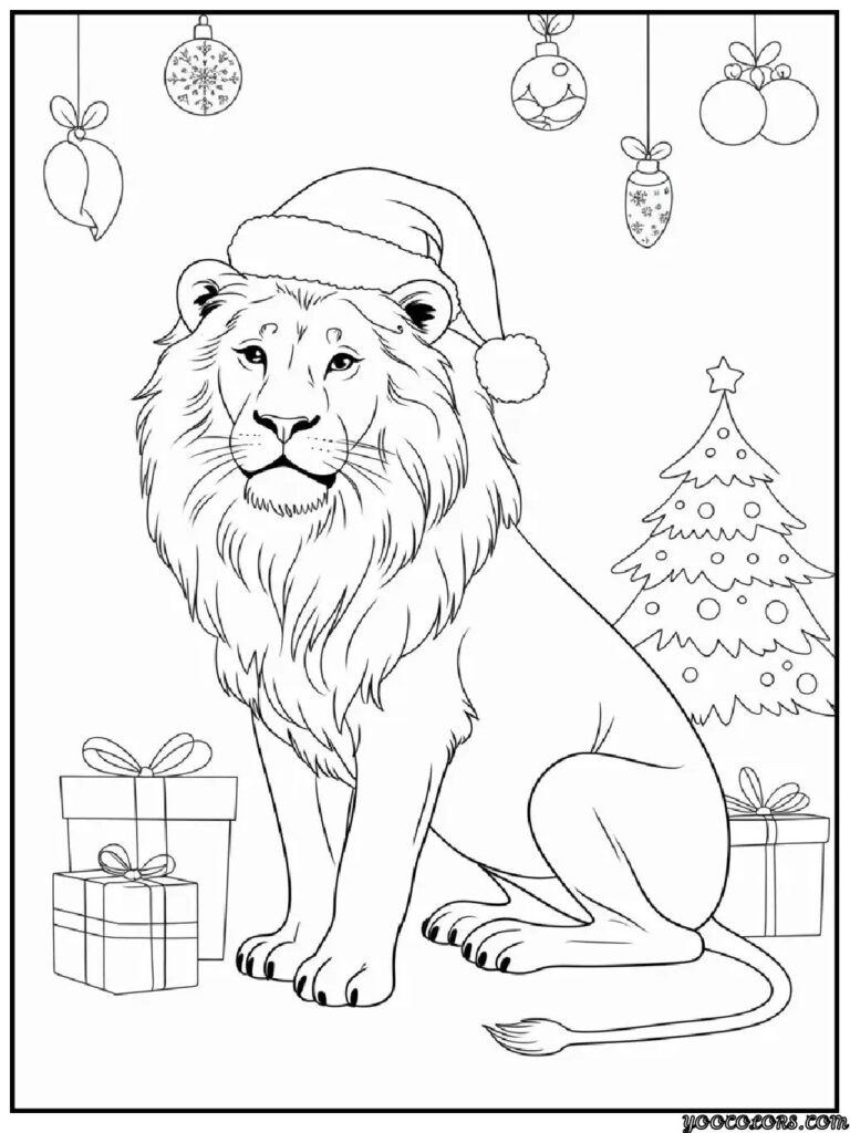 Lion Coloring Pages: Free Printables for Kids & Adults 9 lion coloring pages seasonal christmas lion lion.webp pdf