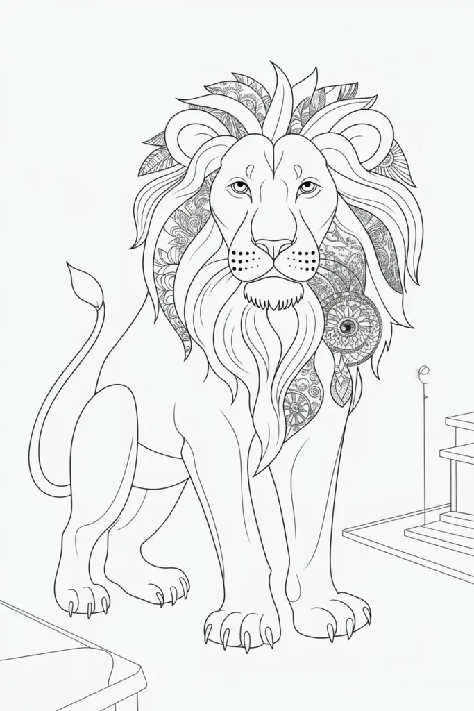 Lion Coloring Pages: Free Printables for Kids & Adults 2 lion coloring pages