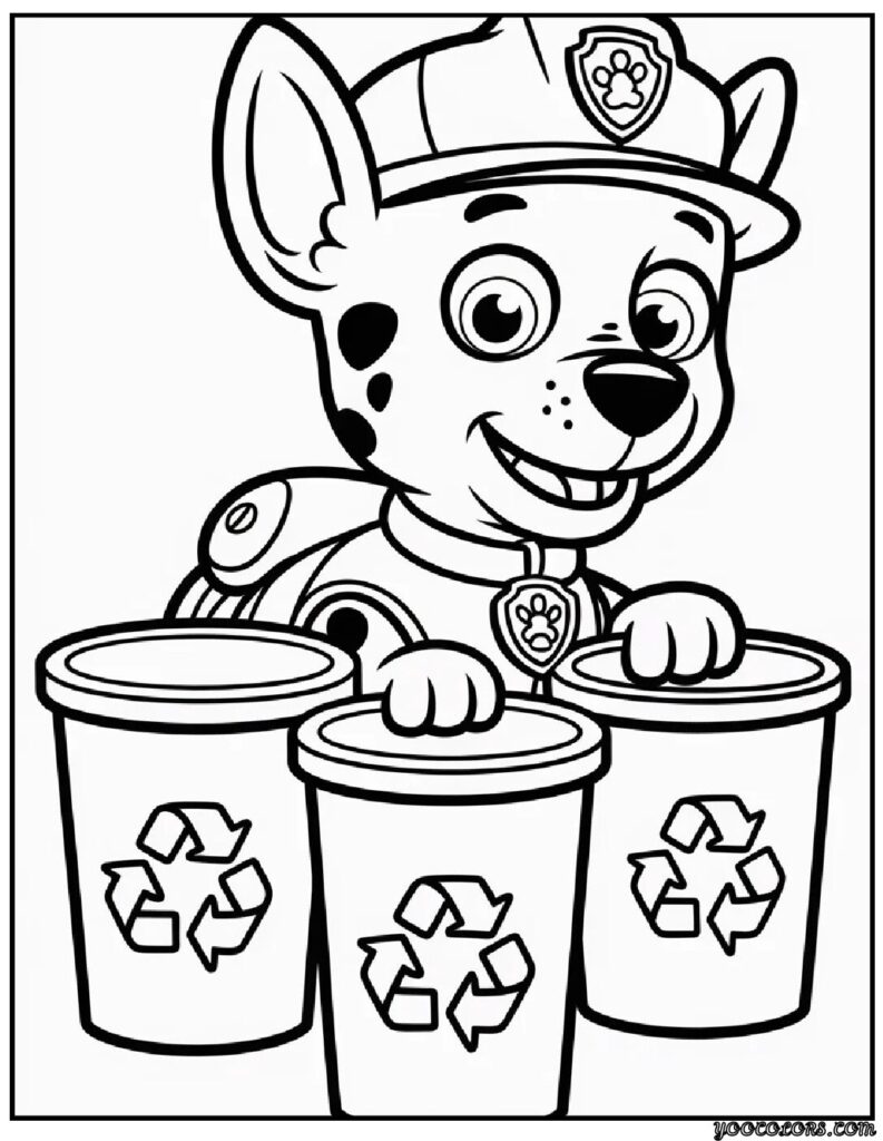 Paw Patrol Coloring Pages Rocky – Free Printables for Eco-Friendly Fun 4 paw patrol coloring pages rocky how to sort recyclables into bins.webp pdf