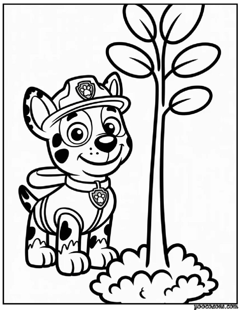 Paw Patrol Coloring Pages Rocky – Free Printables for Eco-Friendly Fun 11 paw patrol coloring pages rocky rocky with Earth Day cape while planting.webp pdf