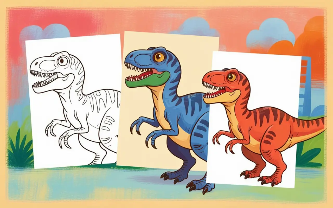 16 Raptor Dinosaur Coloring Pages | Free & Printable Sheets