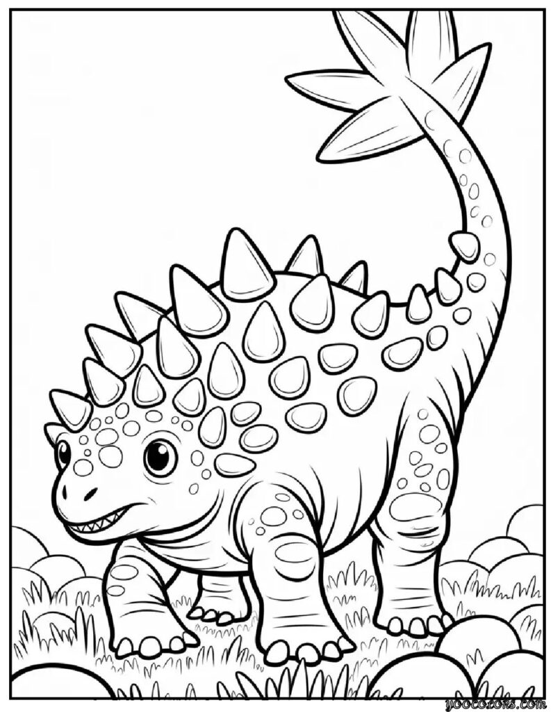 Real Dinosaur Coloring Pages – Free & Realistic Printables 17 real dinosaur coloring pages Armored Ankylosaurus.webp pdf
