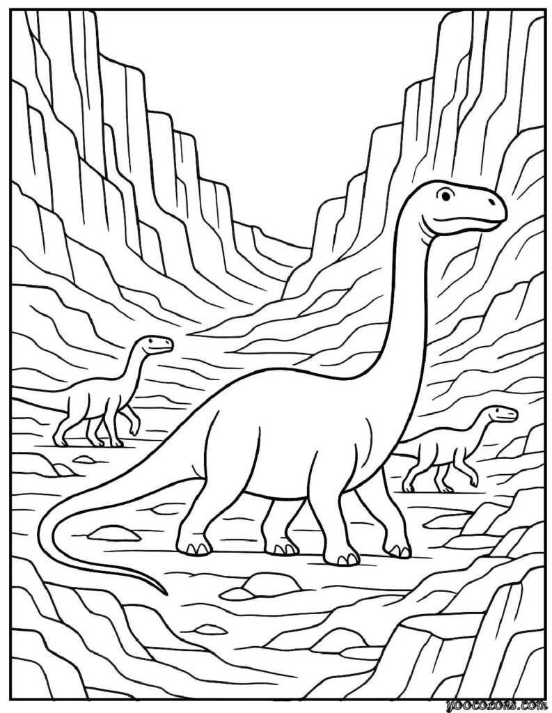 Real Dinosaur Coloring Pages – Free & Realistic Printables 3 real dinosaur coloring pages Diplodocus Canyon Walk.webp pdf