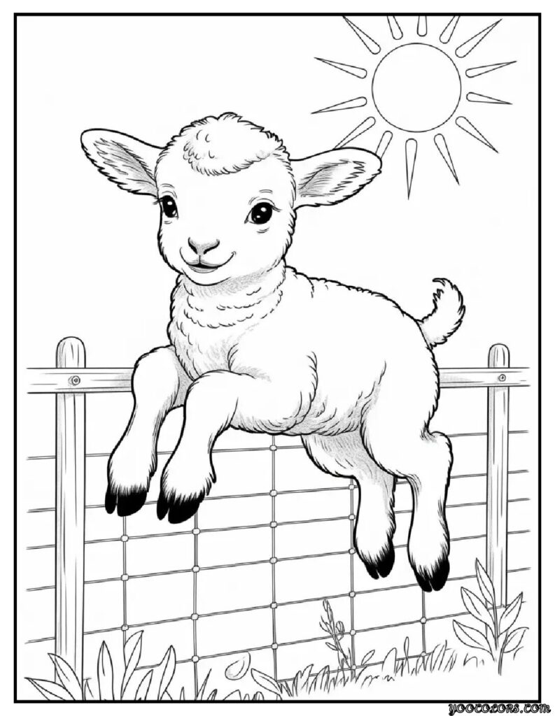 Sheep Coloring Pages: Free, Printable, and Fun for All Ages 11 sheep coloring pages baby lamb jumping cute lamb.webp pdf