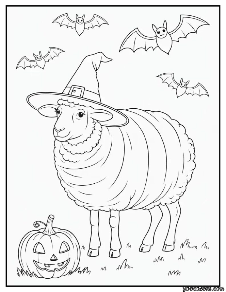 Sheep Coloring Pages: Free, Printable, and Fun for All Ages 4 sheep coloring pages halloween sheep in costume sheep dressed.webp pdf