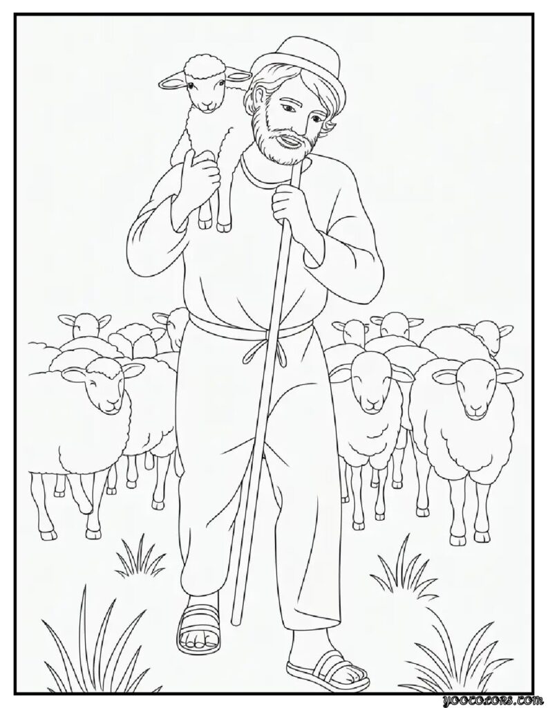 Sheep Coloring Pages: Free, Printable, and Fun for All Ages 6 sheep coloring pages lost sheep bible story shepherd .webp pdf