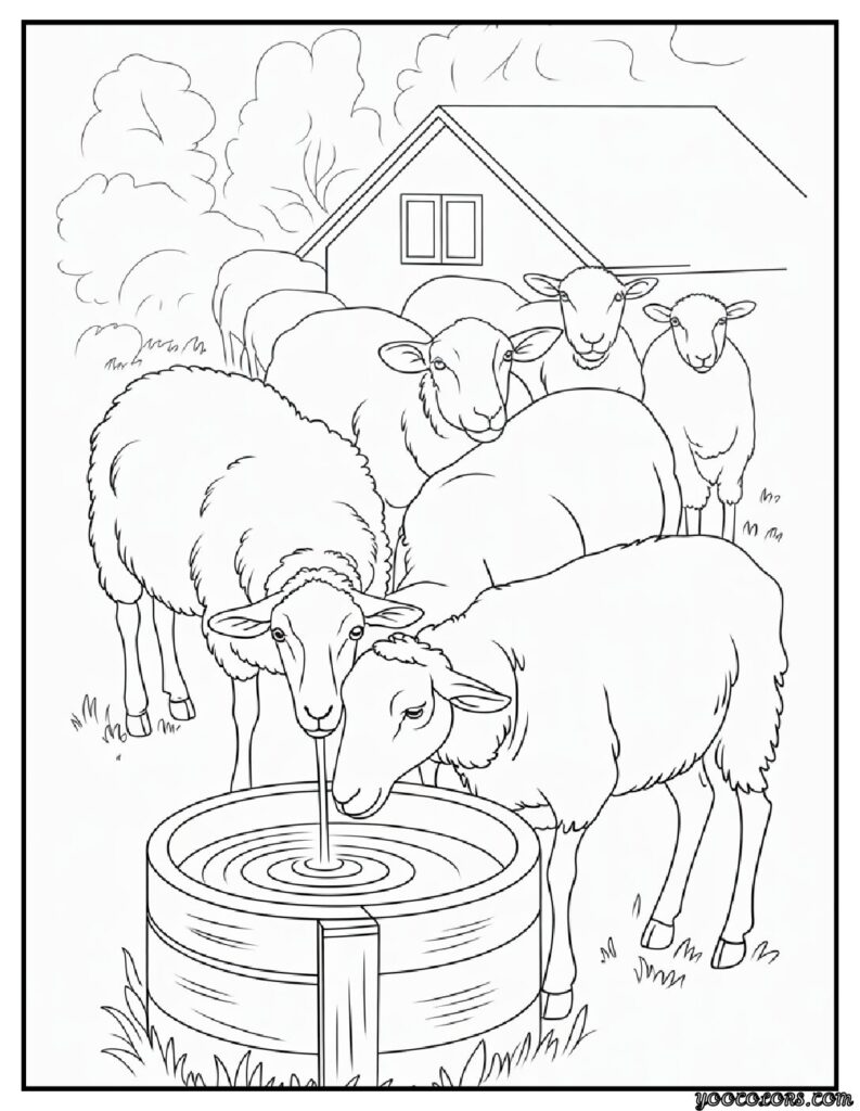 Sheep Coloring Pages: Free, Printable, and Fun for All Ages 10 sheep coloring pages sheep in flower crown cute fluffy sheep 2.webp pdf