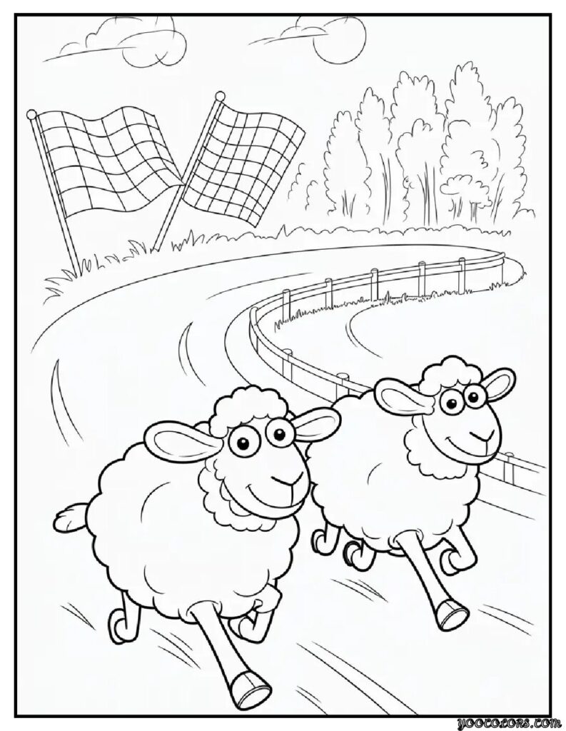 Sheep Coloring Pages: Free, Printable, and Fun for All Ages 9 sheep coloring pages sheep racing game two cartoon sheep.webp pdf