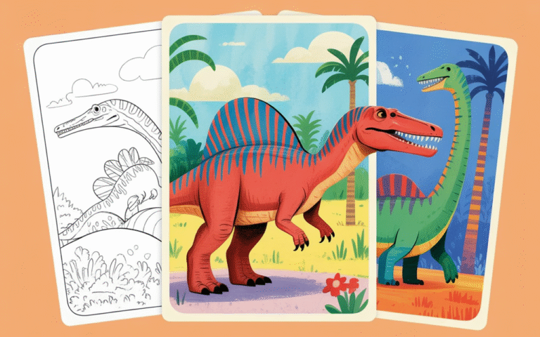 dinosaur coloring page sspinosaurus