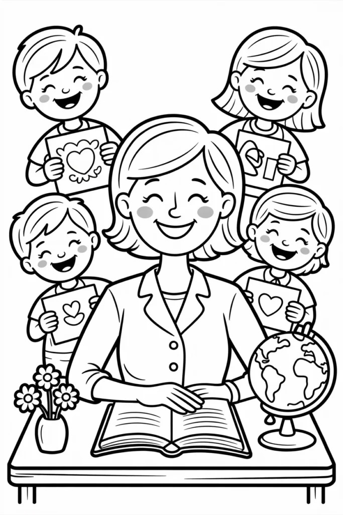 Teachers Day Coloring Pages – Free Printables to Celebrate Educators 2 teachers day coloring pages