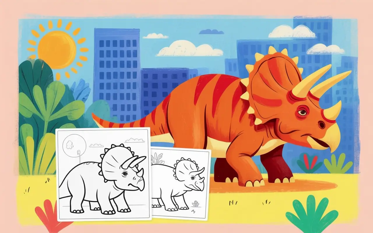 13 Dinosaur Coloring Pages Triceratops Free PDF Printables