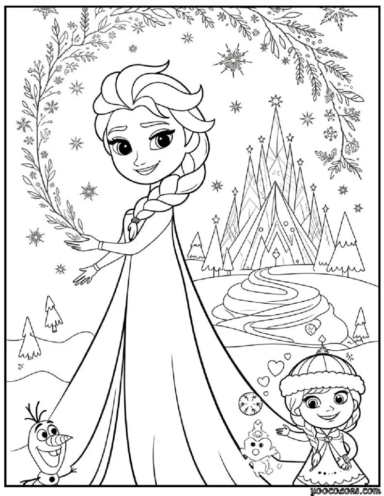 Elsa Princess Coloring Pages 1 pdf
