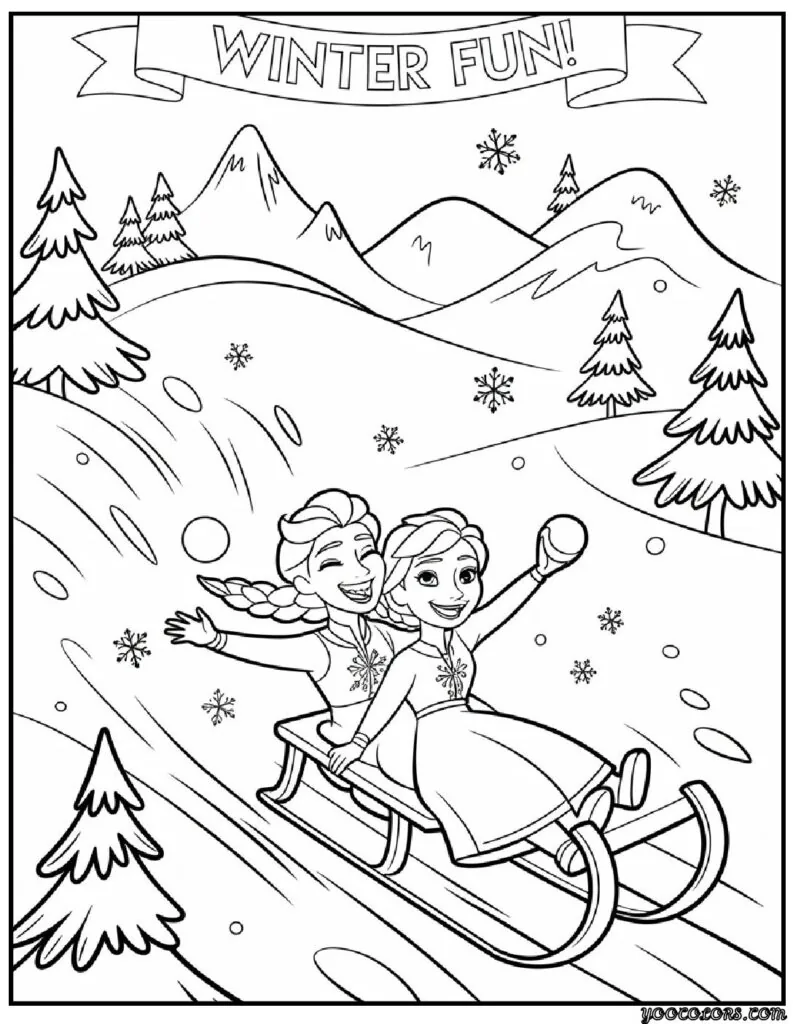 Elsa Princess Coloring Pages 4 pdf