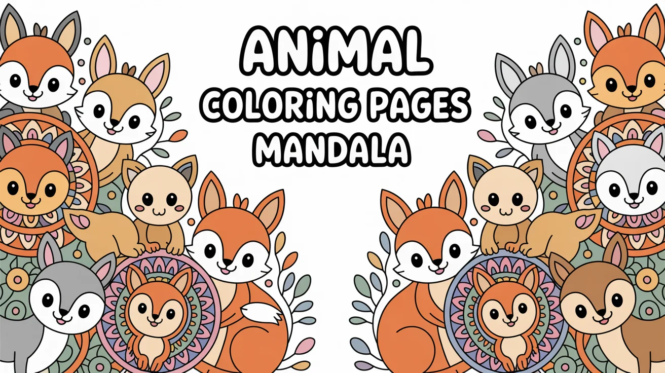10 Animal Coloring Pages Mandala – Free Printable